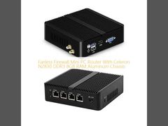 Lüfterloser Mini-PC-Router, sichere Netzwerkgeschwindigkeit