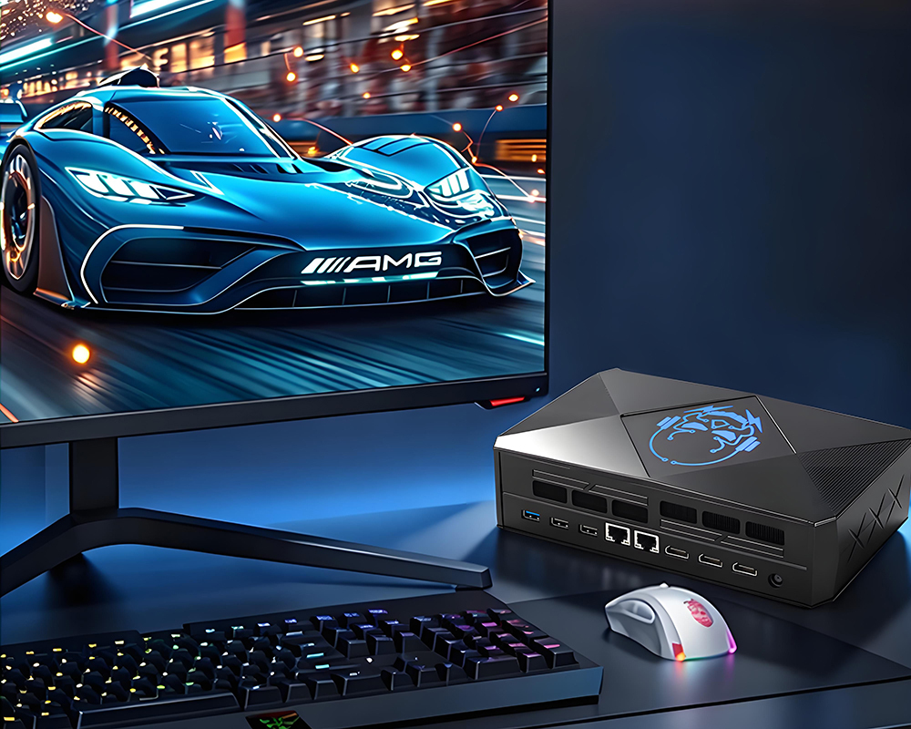 Neueste Unternehmensblogs über COMPUTEX 2026 Diskrete GPU mit Quad-4K-Ausgang und Dual-2,5-G-LAN werden zu Mainstream-Konfigurationen für Mini-Gaming-PCs