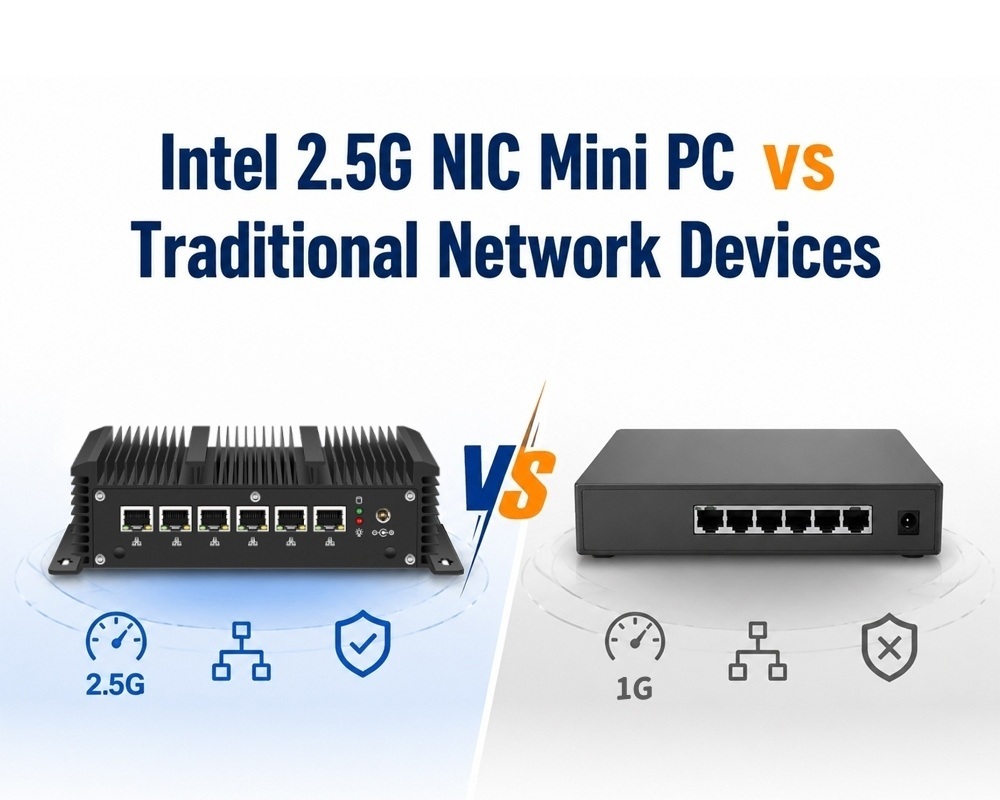 Neueste Unternehmensblogs über Intel 2.5G Ethernet Mini-PC VS Traditionelle Netzwerkgeräte: Anwendungsunterschiede für flexibles Unternehmensnetzwerk
