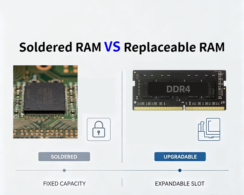 Neueste Unternehmensblogs über Gelötetes RAM VS austauschbares RAM Ein vertiefter Vergleich von Mini-PC-Upgrade-Potenzial