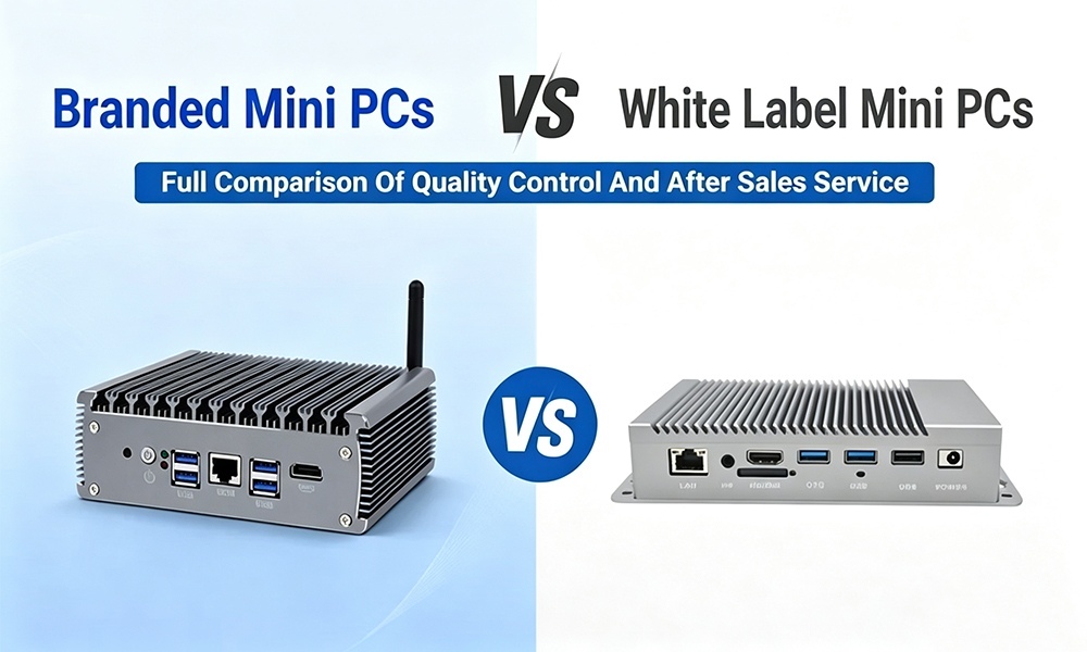 Neueste Unternehmensblogs über Branded Mini PCs VS White Label Mini PCs Vollständiger Vergleich von Qualitätskontrolle und Kundendienst