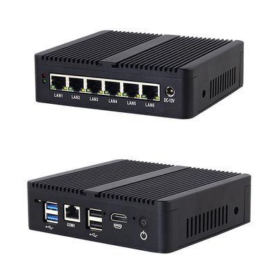 kaufen Celeron J6412 6GbE LAN Firewall Mini PC mit MSATA SSD 32GB RAM Schwarzer Firewall Router online manufacture