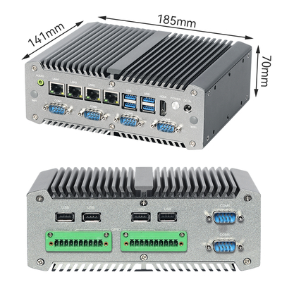 kaufen Intel Core I7-10510U-Prozessor mit vier LAN- und sechs COMs Industrial Mini PC online manufacture