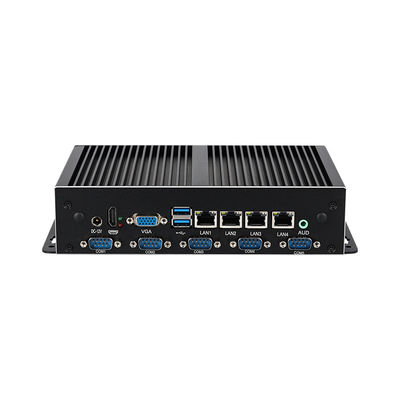 Intel-Reihe Ventilatorlose Industrie-Minicomputer 4 Gigabit Ethernet LAN 6COM