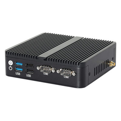 J6412 N100 Prozessor Mini Fanless PC DDR4 Dual LAN Dual COM RS232 Dreifachbildschirm