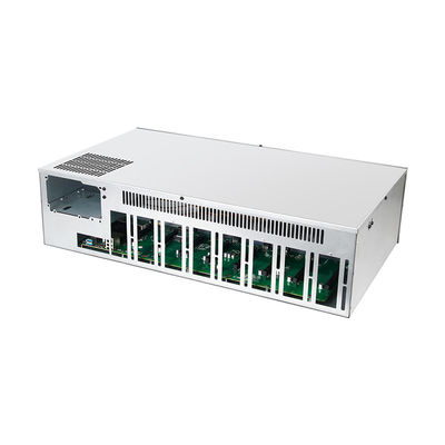 8 GPU Mining Rig Slot Mainframe mit hoher Stromversorgung und vier Kühlventilatoren