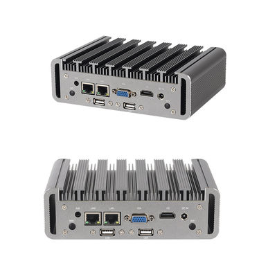 Intel Celeron J6412 und Core i5-6200U Mini PC ohne Lüfter Industrieunterstützung OEM und ODM