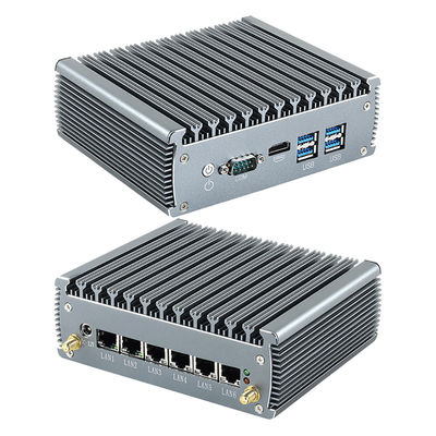 Intel Celeron 3865U 2 Kerne 2 Threads Firewall Mini PC Router mit 6 Ethernet DDR4
