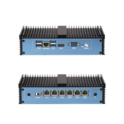 Intel Pentium 4415U Prozessor Firewall Mini-PC mit Lüfterfreiem Kühlsystem 6 Ethernet