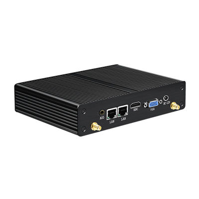Intel Pentium Fanless Industrial PC mit schwarzem Chassis mSATA SSD Speicher und HDMI