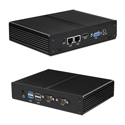 Intel Pentium Celeron Industrial Fanless Mini PC unterstützt ODM-OEM-Anpassung