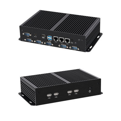 Intel Celeron Fanless Industrial Mini Desktop PC mit Aluminium-Fahrwerk und WiFi