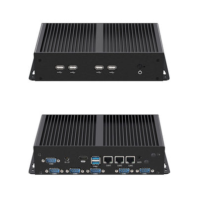 Industrieller PC mit Intel Celeron J6412 16 GB RAM drei Ethernet und Lüfterlose Kühlung