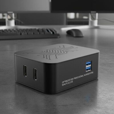 2 HDMI-Miniatur-Personalcomputer mit 2 USB 3.0-Anschlüssen, optimiert für professionelle Arbeitsplätze und Fernzugriff