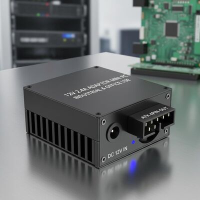 12V 2.4 A Adapter Mini PC mit Lüfter 1 DC 12V 4Pin ATX Stromversorgung Ideal für industrielle Automatisierung und Büro