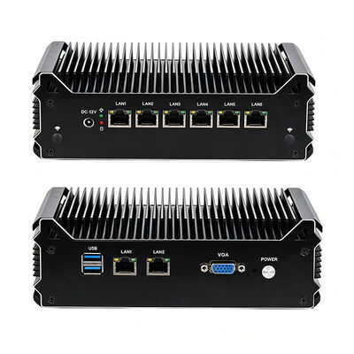 Firewall 8 Intel 1211AT Gigabit Ethermet Ports Soft Router Intel Celeron 3865U Prozessor DDR4 2 USB 3.0 Mini PC
