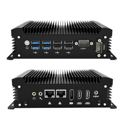 Intel Core U5 135U Prozessor Lüfterlose Industrie-Mini-PC mit 2 LAN-Ports 2 RS232 COM-Ports 8 USB 2 HD-MI und 1 DP-Schnittstellen
